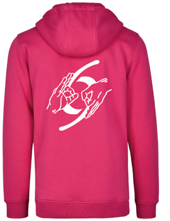 69 LA TRIK Sweat-Shirt Logo blanc– Sweatshirt en Coton à Capuche – Homme Femme