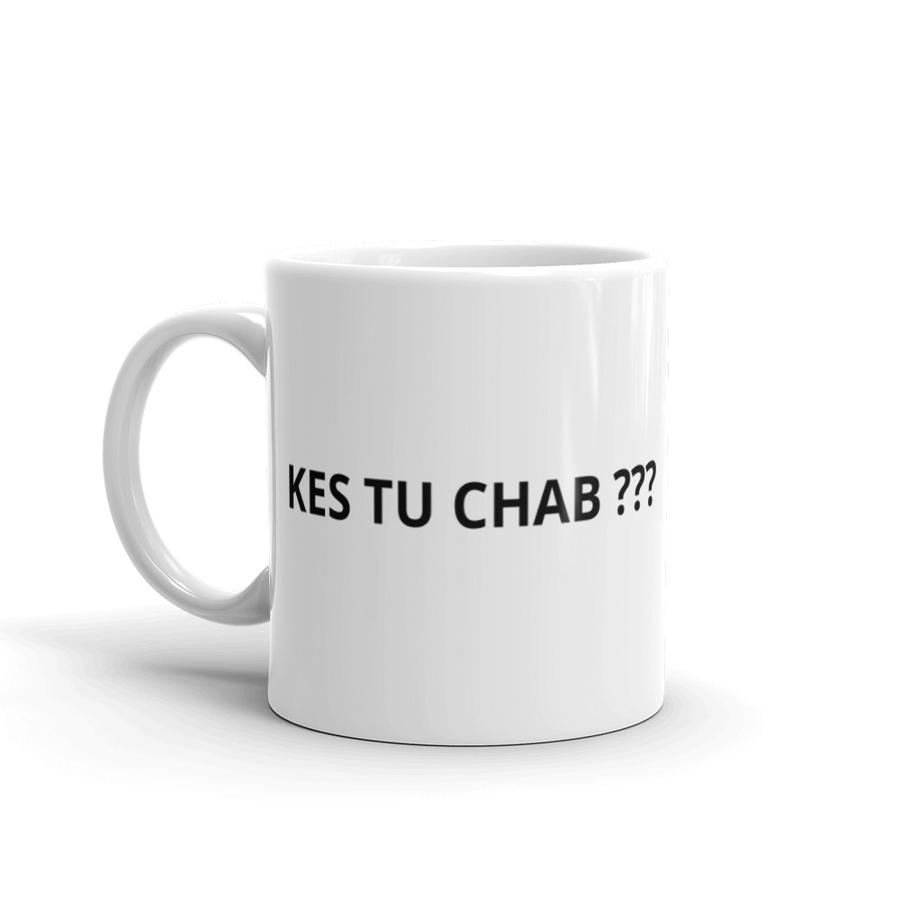 Mug 69 LA TRIK Blanc Brillant Kes tu chab ?